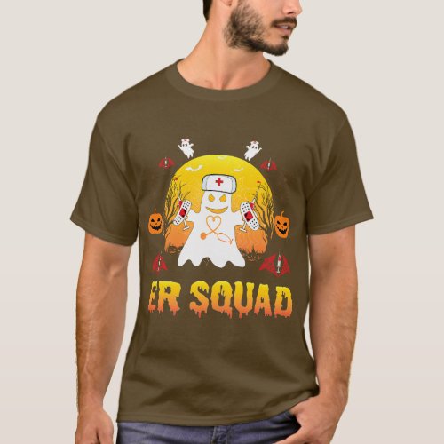 ER Squad Pumpkin funny Halloween Emergency Room Nu T_Shirt