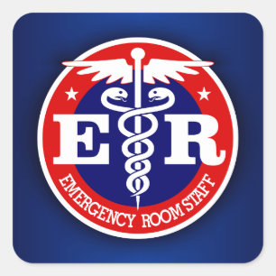 ER Staff Square Sticker