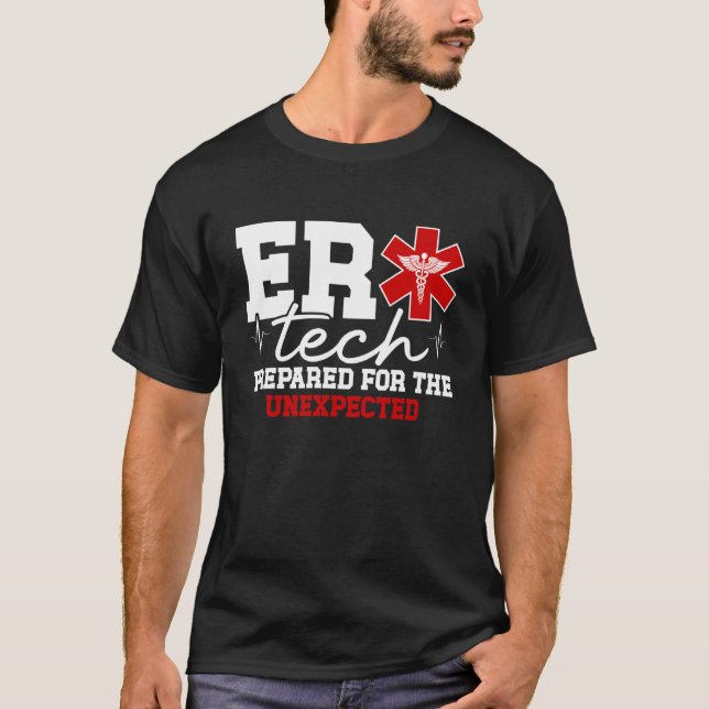ER Tech Appreciation ER Technician Emergency Room  T-Shirt (Front)