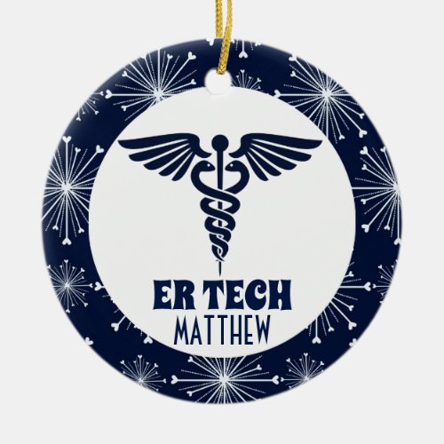 ER Tech Emergency Room Technician Ceramic Ornament