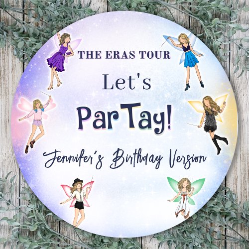 Eras Birthday Party Classic Round Sticker