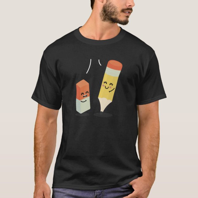 Eraser and Pencil Best Friend T-Shirt (Front)