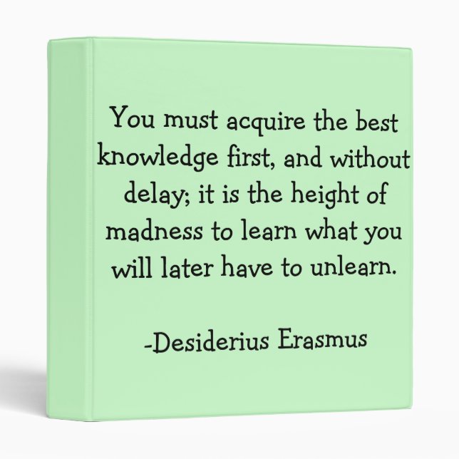 Erasmus 15th Century Wisdom Binder (Front/Spine)