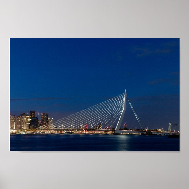 Erasmus bridge in Rotterdam Poster (Front)
