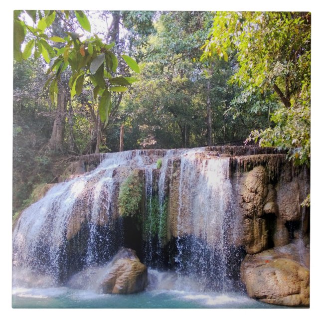 Erawan National Park, Thailand, Ceramic Tile (Front)