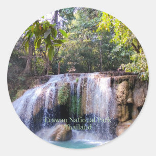 Erawan National Park, Thailand, Classic Round Sticker
