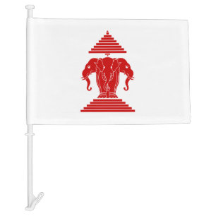 Erawan Three Headed Elephant Lao / Laos Flag