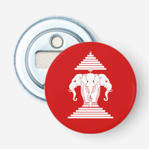 Erawan Three Headed Elephant Lao / Laos Flag Bottle Opener