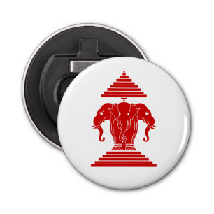 Erawan Three Headed Elephant Lao / Laos Flag Bottle Opener