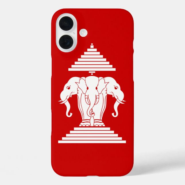 Erawan Three Headed Elephant Lao / Laos Flag Case-Mate iPhone Case (Back)