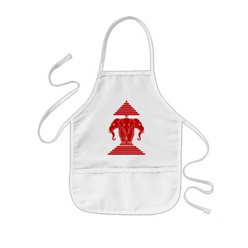 Erawan Three Headed Elephant Lao  Laos Flag Kids Apron