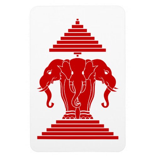 Erawan Three Headed Elephant Lao  Laos Flag Magnet