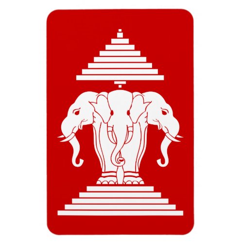 Erawan Three Headed Elephant Lao  Laos Flag Magnet