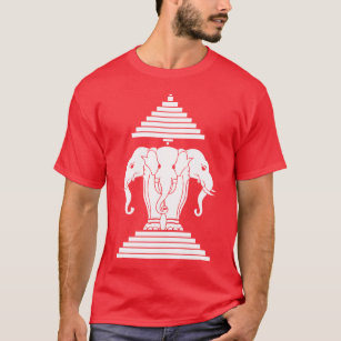 Erawan Three Headed Elephant Lao / Laos Flag T-Shirt