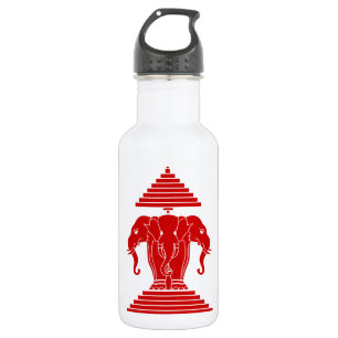 Erawan Three Headed Elephant Lao / Laos Flag Water Bottle