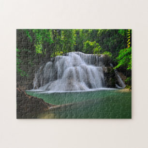 Erawan Waterfall Kanchanaburi, Thailand Jigsaw Puzzle