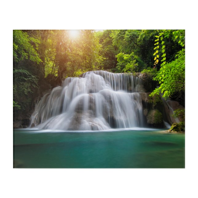 Erawan Waterfall | Kanjanaburi Thailand Acrylic Print (Front)
