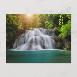 Erawan Waterfall Kanjanaburi Thailand Postcard