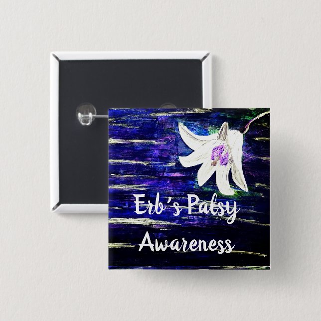 Erb’s Palsy Flower Design Button (Front & Back)
