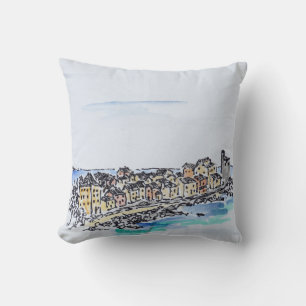 Erbalunga & the Mediterranean Corsica, France Throw Pillow
