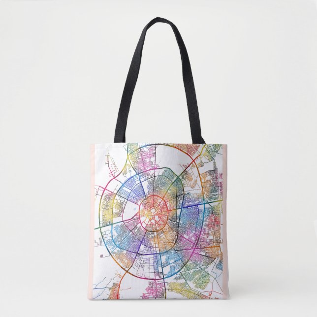 Erbil Iraq City Map Tote Bag (Front)