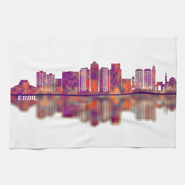 Erbil Iraq Skyline Kitchen Towel (Horizontal)