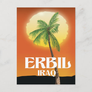 Erbil Iraq Travel poster Postcard