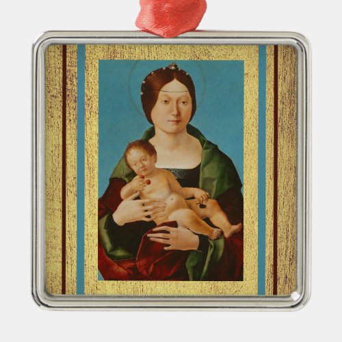 Ercole deRoberti _ Virgin and Child Metal Ornament