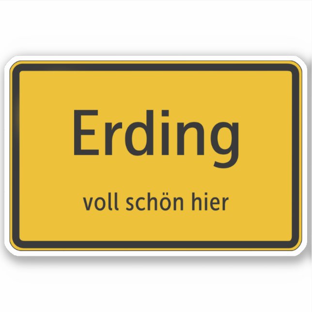 Erding sticker sticker auto sticker (Front)