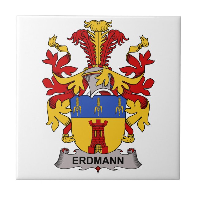 Erdmann Family Crest Ceramic Tile (Front)