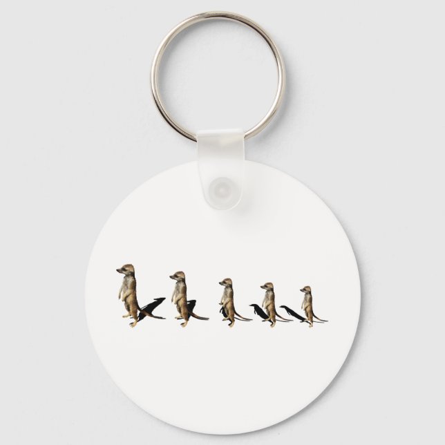 Erdmännchen in Reihe Keychain (Front)