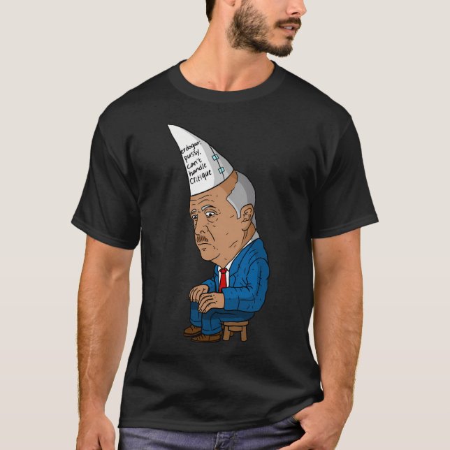Erdogan Can'T Handle Critique. Ak Parti. T-Shirt (Front)