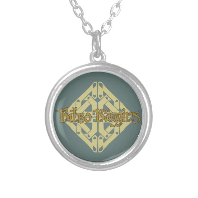 Erebor - BILBO BAGGINS™ Name Silver Plated Necklace (Front)
