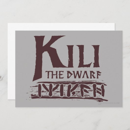 Erebor - Kili Name (Front/Back)