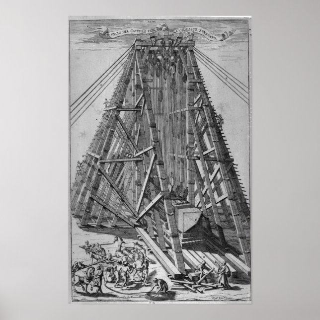 Erecting the Ancient Egyptian Obelisk Poster (Front)