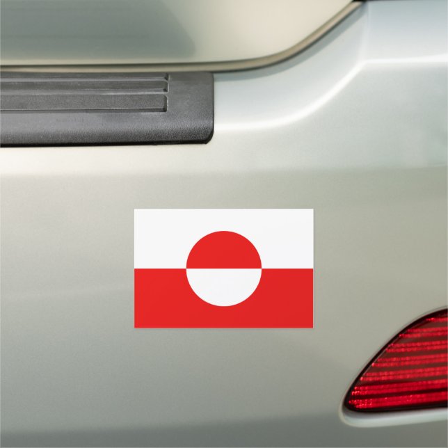 Erfalasorput Greenland Flag Car Magnet (In Situ)