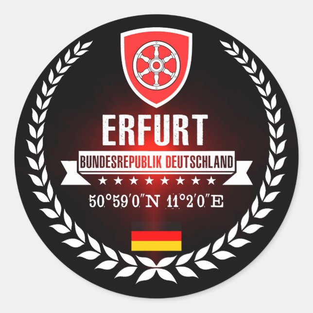 Erfurt Classic Round Sticker (Front)