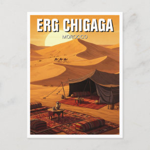 Erg Chigaga Morocco Travel Postcard