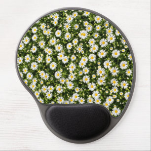 Ergonomic Daisy Meadow Mouse Pad with Wrist Rest