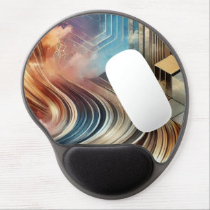 Ergonomic Gel Mouse Pad with Abstract Design