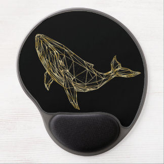 Ergonomic Luxury Gold Geometric Whale Gel Mousepad