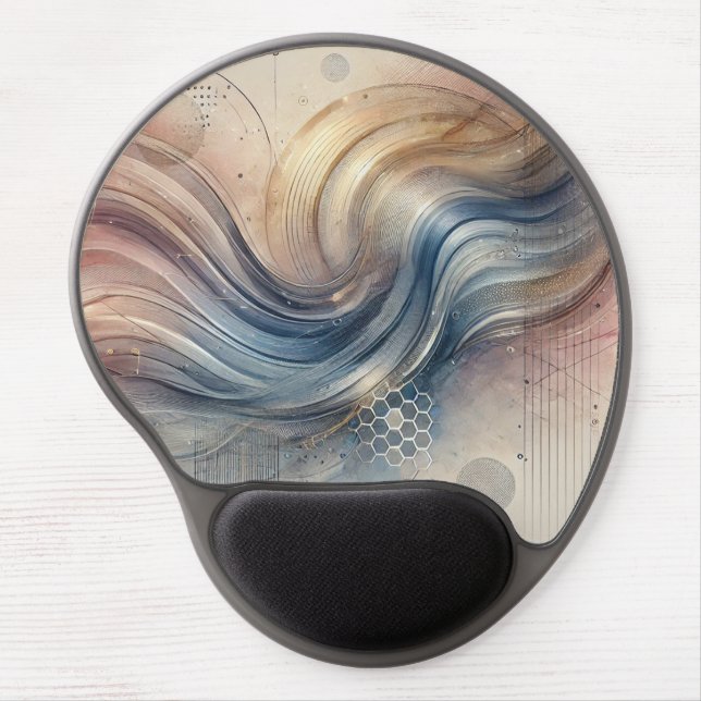 Ergonomic Mouse Pad with Abstract Design - Support (Front)