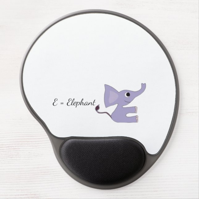 Ergonomic Purple Elephant Mouse Pad - E-Elephant  (Front)