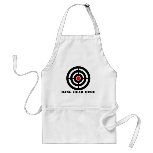 Ergonomic Stress Relief Bang Head Here Adult Apron