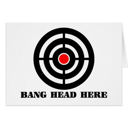 Ergonomic Stress Relief: Bang Head Here Cards (Front Horizontal)