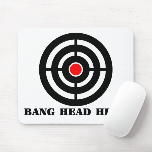 Ergonomic Stress Relief: Bang Head Here Mouse Pad | Zazzle