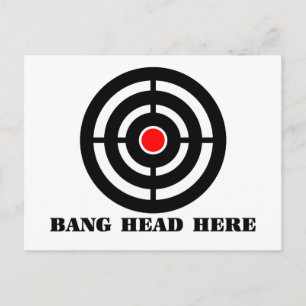 Ergonomic Stress Relief: Bang Head Here Postcard