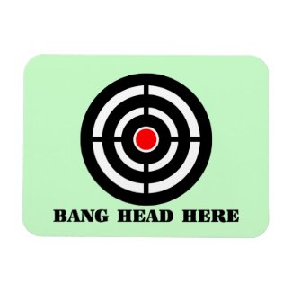 Ergonomic Stress Relief: Bang Head Here premiumfleximagnet