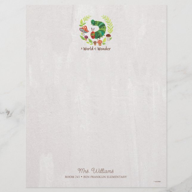 Eric Carle | A World of Wonder Letterhead (Front)