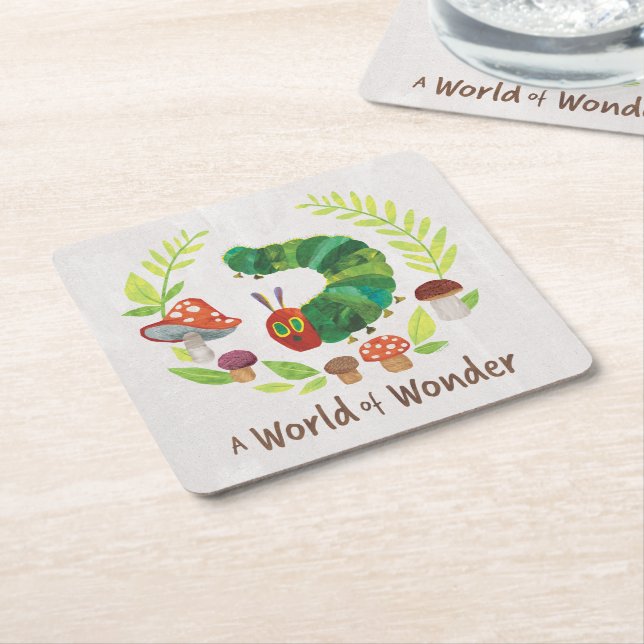 Eric Carle | A World of Wonder Square Paper Coaster (Angled)